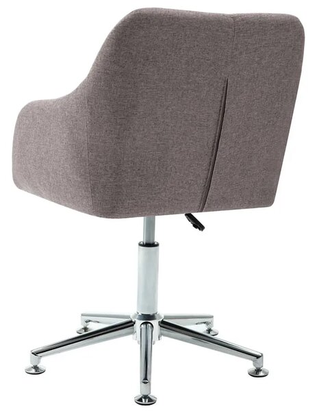 Tapicerowany fotel obrotowy do biura w kolorze taupe - Asturix