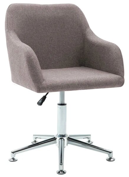 Tapicerowany fotel obrotowy do biura w kolorze taupe - Asturix