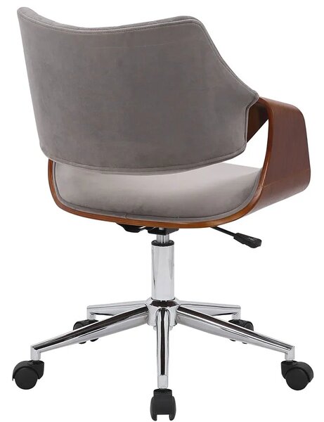 Nowoczesny szary fotel obrotowy E5-K35