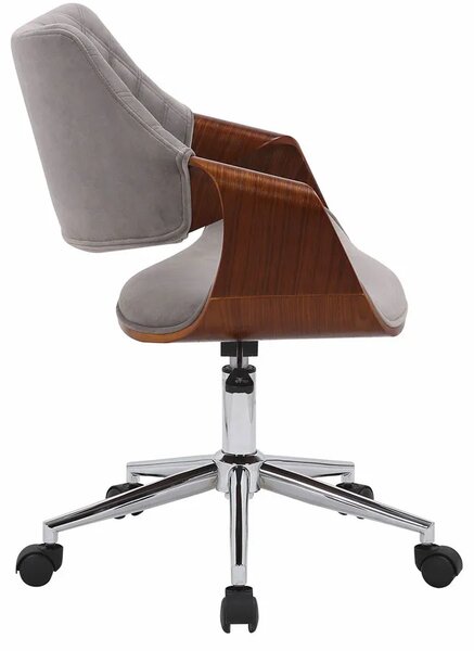 Nowoczesny szary fotel obrotowy E5-K35