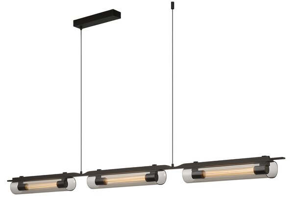 Selena - lampa wisząca 126 cm liniowy LED 12 W minimalistyczny nowoczesny czarny