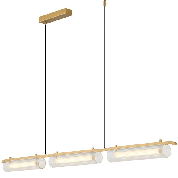 Selena - lampa wisząca 126 cm liniowy LED 12 W minimalistyczny nowoczesny złoty