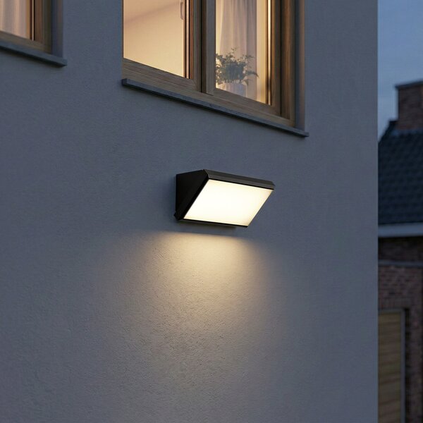 Nowoczesna lampa ścienna zewnętrzna ciemnoszara z LED IP65 - Marek