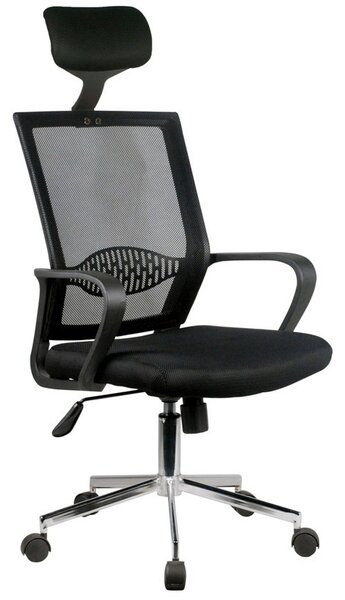 Czarny klasyczny fotel ergonomiczny do biurka - Trexol