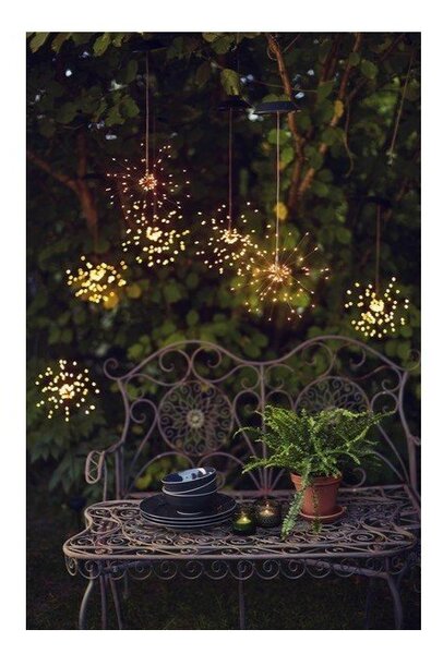 Ogrodowa lampa solarna LED z białymi diodami Star Trading Firework, wys. 50 cm