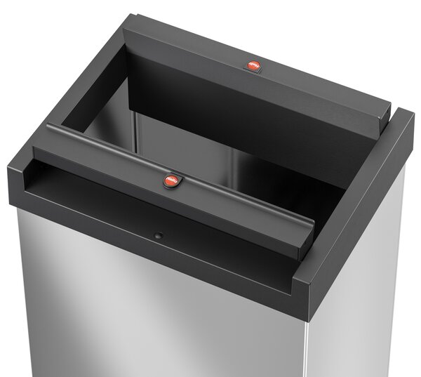 Samozamykający śmietnik na odpady Big-Box XL, 52 l, zbiorczy, nierdzewny polerowany