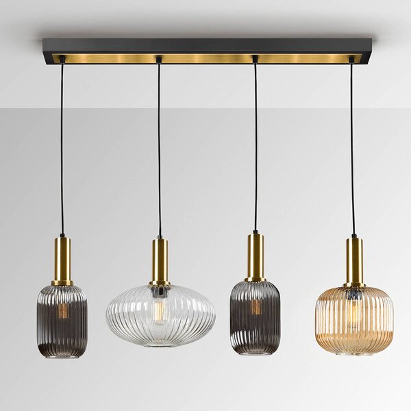 Schuller Valencia Lampa wisząca szklana Norma, możliwość ściemniania, multikolor, salon / jadalnia, metal