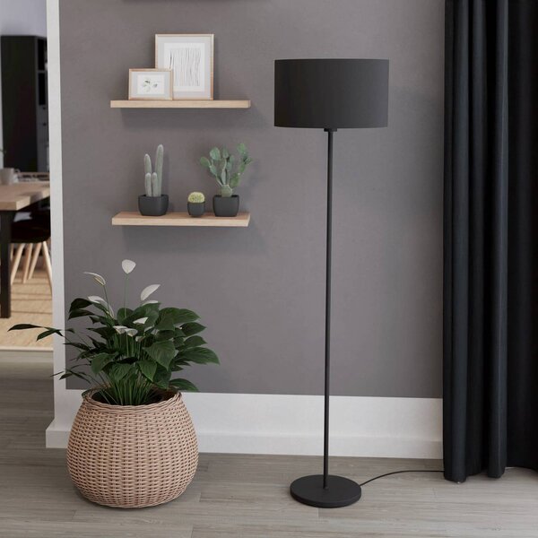 EGLO Lampa stojąca Maserlo, czarny, salon / jadalnia, metal, nowoczesny
