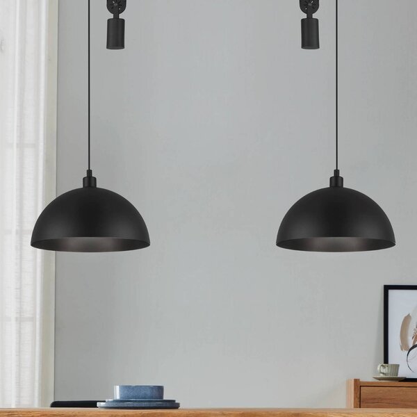 EGLO Lampa wisząca Winkworth, możliwość ściemniania, czarny, salon / jadalnia, metal