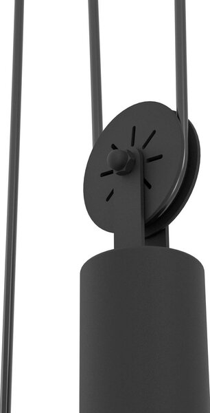 EGLO Lampa wisząca Winkworth, możliwość ściemniania, czarny, salon / jadalnia, metal