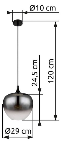 Globo Lampa wisząca szklana Maxy, możliwość ściemniania, aluminiowy / szary / cynkowy, salon / jadalnia, szkło