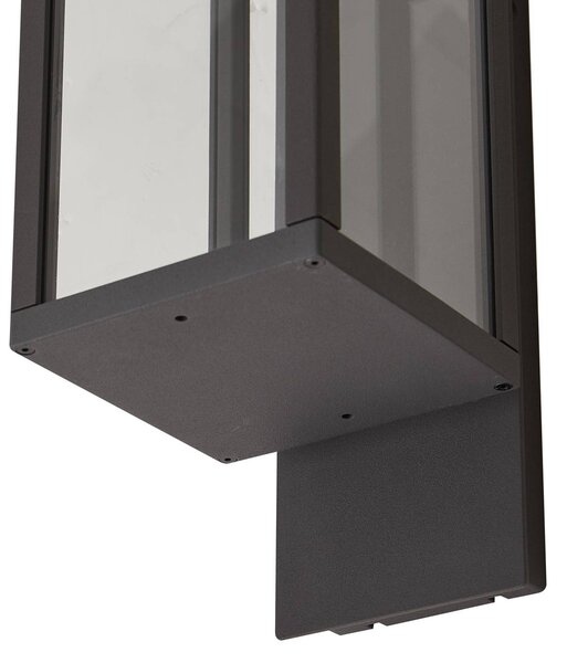 Kinkiet zewnętrzny LED Ferdinand Lucande, aluminiowy / szary / cynkowy, aluminium, nowoczesny