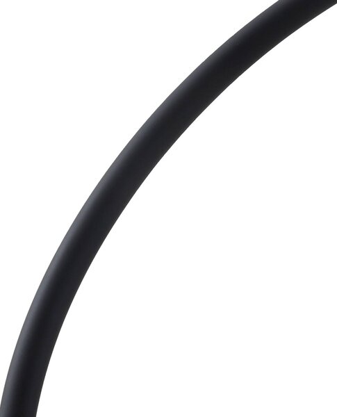 Lampa stojąca Maori Lindby, możliwość ściemniania, czarny, biuro, metal, nowoczesny