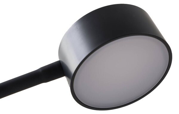 Lampa stojąca Maori Lindby, możliwość ściemniania, czarny, biuro, metal, nowoczesny