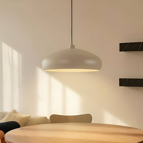 Lampa wisząca Elover Lindby, możliwość ściemniania, kremowy / amber, salon / jadalnia, metal, nowoczesny