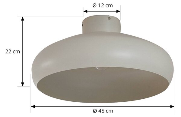 Lampa sufitowa Elover Lindby, możliwość ściemniania, kremowy / amber, salon / jadalnia, metal, nowoczesny
