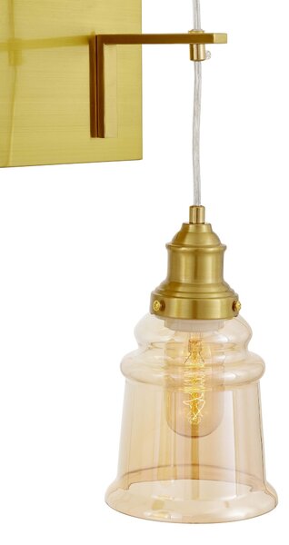 LAMPA ŚCIENNA KINKIET LOFTOWY BURSZTYNOWY MOLETTI W2