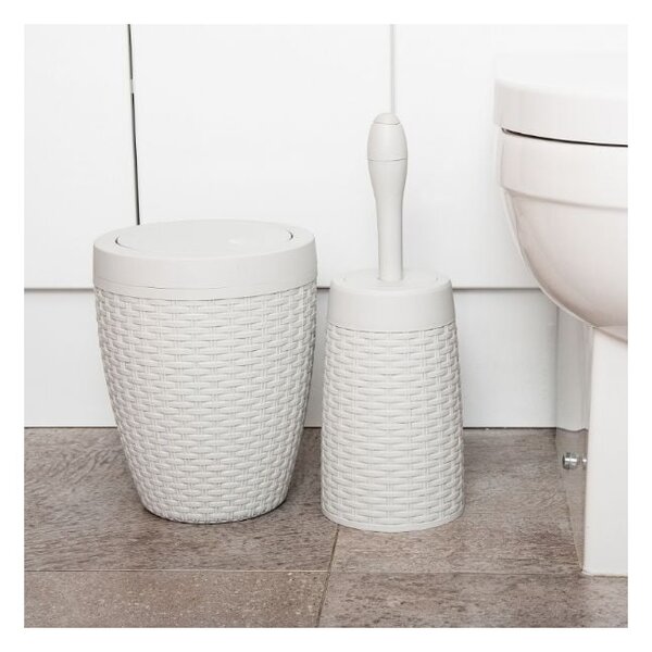 Kremowy kosz łazienkowy Addis Rattan Bath Bin Calico, 5 l
