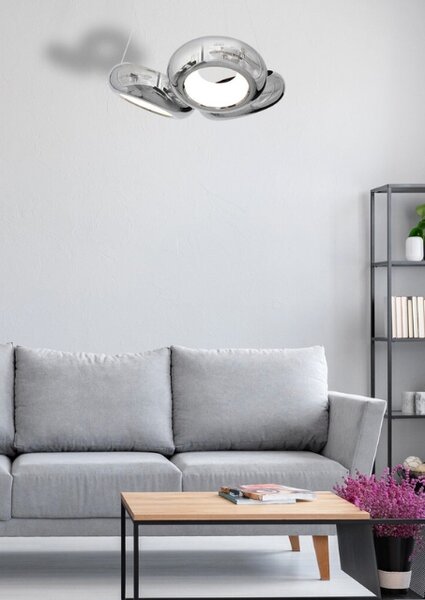 Potrójna chromowana lampa wisząca - K350 C9-P94