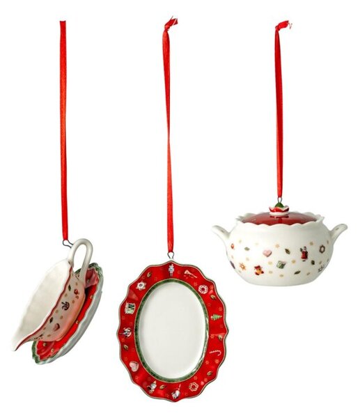 Ozdoby choinkowe, serwis (3 szt., biało-czerwone) Toy‘s Delight Decoration Villeroy & Boch