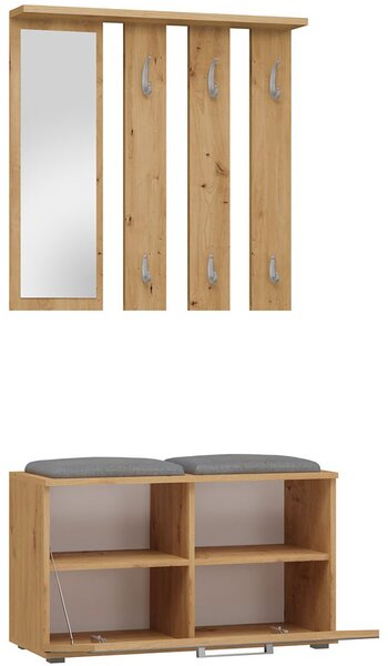 Garderoba z wieszakiem i szafką na buty dąb artisan S4-Z13
