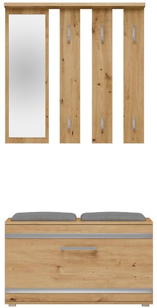 Garderoba z wieszakiem i szafką na buty dąb artisan S4-Z13