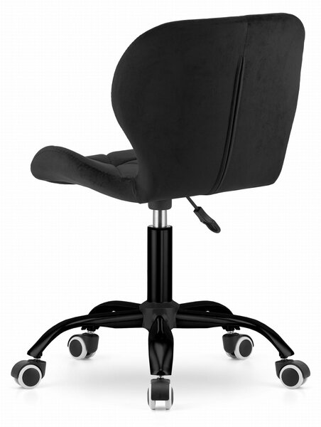 Czarny fotel biurowy NOTO VELVET