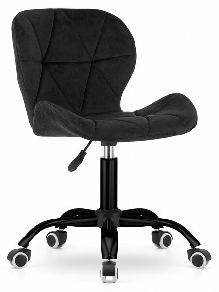 Czarny fotel biurowy NOTO VELVET