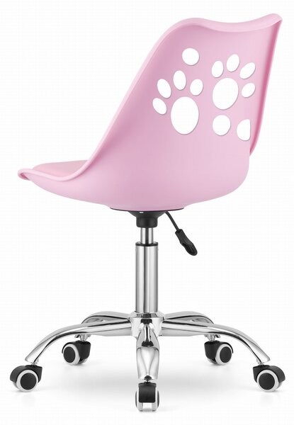 Różowe krzesło biurowe PRINT