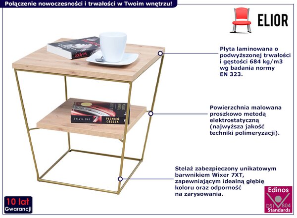 Stolik kawowy z półką dąb artisan F7-P02