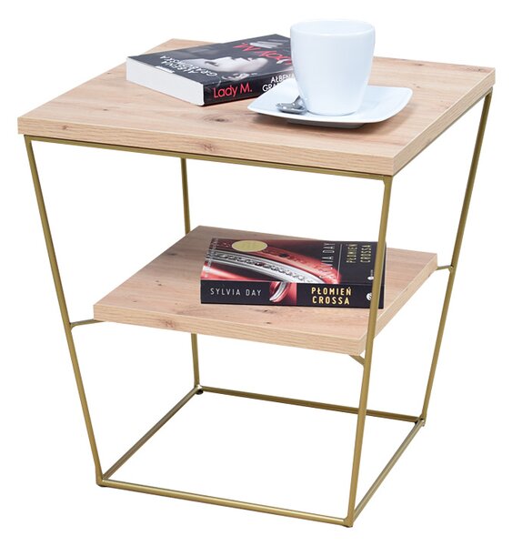 Stolik kawowy z półką dąb artisan F7-P02