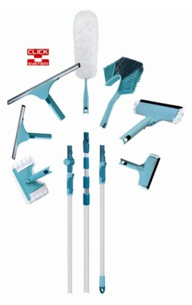 Drążek teleskopowy stalowy z przegubem 110-190 cm - CLICK System Leifheit 41522