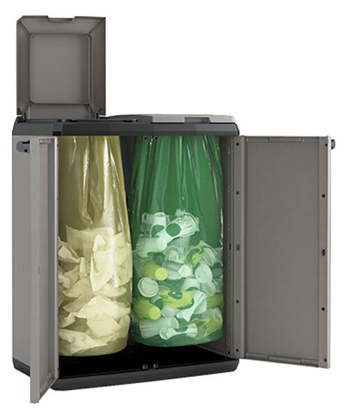 Split Cabinet Basic Kosz do recyklingu - szary KETER 9736
