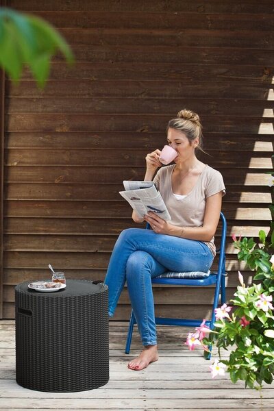 Cool Stool Wielofunkcyjny stół do przechowywania, antracyt KETER 230905