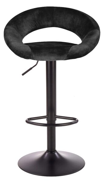 Czarny tapicerowany barowy hoker loft F2-Z46