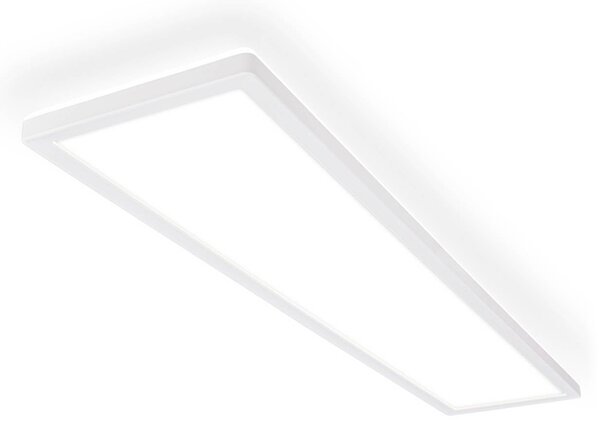 Briloner Lampa sufitowa LED Tava A, biały / opal, salon / jadalnia, tworzywo sztuczne, nowoczesny