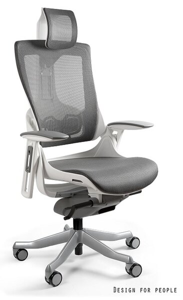 Fotel ergonomiczny Wau 2 biało - grafitowy