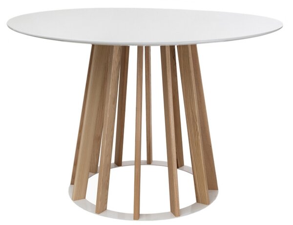 Stół z okrągłym blatem Vertical 120 w stylu skandynawskim