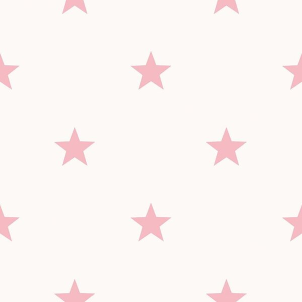 Noordwand Tapeta Friends & Coffee Little Stars, różowo-biała