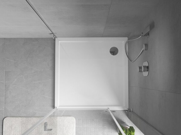 Mexen Flow brodzik kwadratowy slim 70 x 70 cm, biały połysk - 46S107070