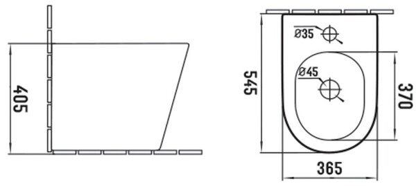 Mexen Rico bidet stojący, biały - 36725100