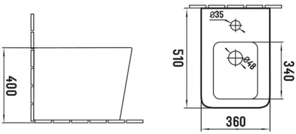 Mexen Cube bidet stojący, biały - 36925000