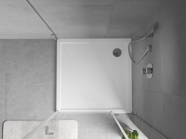 Mexen Flow brodzik kwadratowy slim 75 x 75 cm, biały połysk - 46S107575