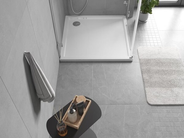 Mexen Flow brodzik kwadratowy slim 75 x 75 cm, biały połysk - 46S107575