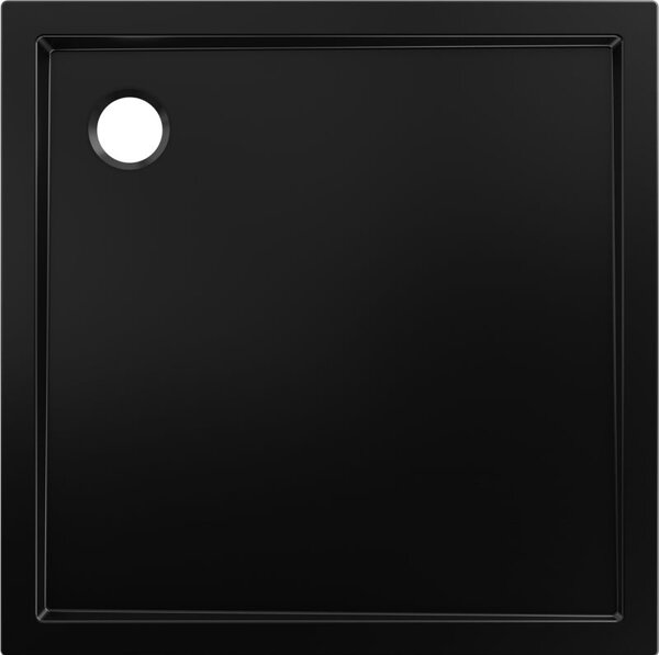 Mexen Flow brodzik kwadratowy slim 70 x 70 cm, czarny mat - 46S707070