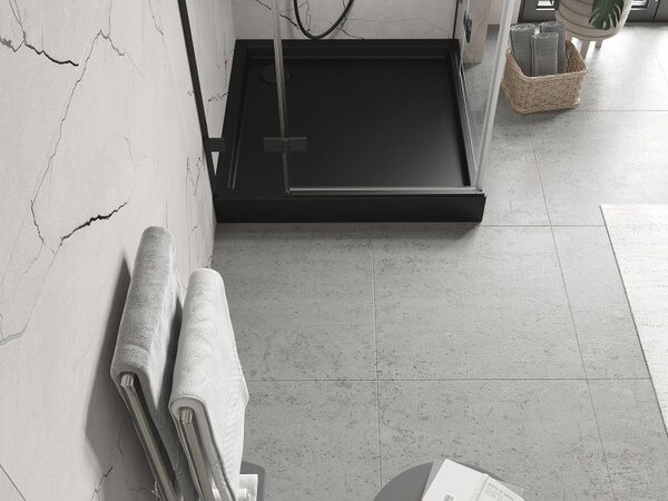 Mexen Flow+ brodzik kwadratowy 100 x 100 cm, czarny mat - 46S701010H