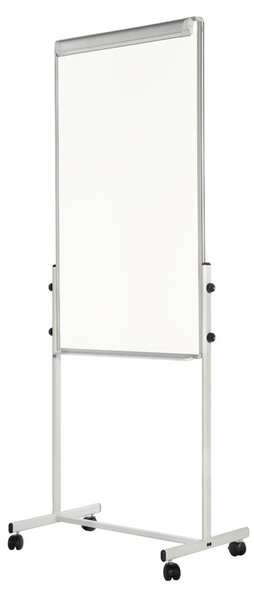 Mobilna tablica suchościeralna, biała magnetyczna/szara tkanina, 700 x 1200 mm
