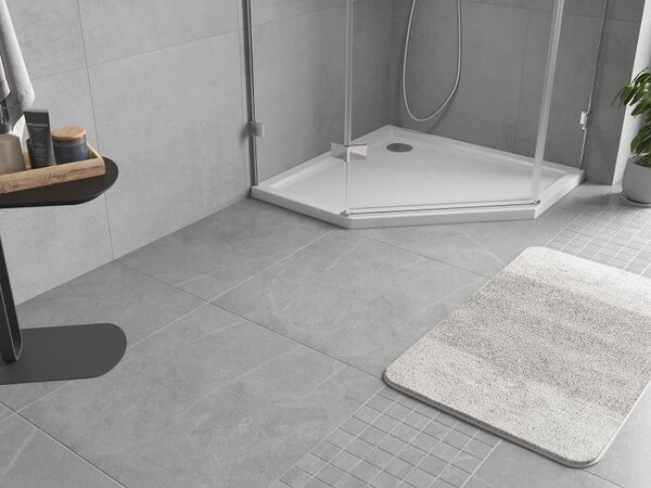 Mexen Flow brodzik pięciokątny slim 80 x 80 cm, biały połysk - 46P108080