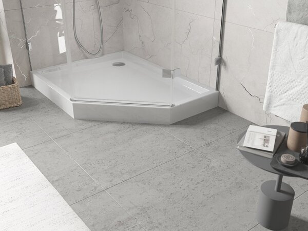 Mexen Flow+ brodzik pięciokątny lewy 100 x 80 cm, biały połysk - 46P108010LH