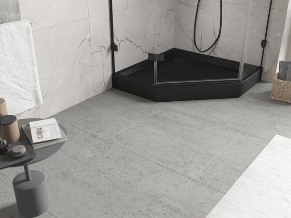 Mexen Flow+ brodzik pięciokątny 80 x 80 cm, czarny mat - 46P708080H